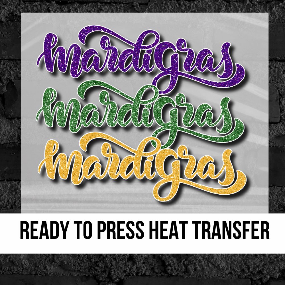 Mardi Gras Repeating DTF Transfer – Rustic Grace Heat Transfer Company