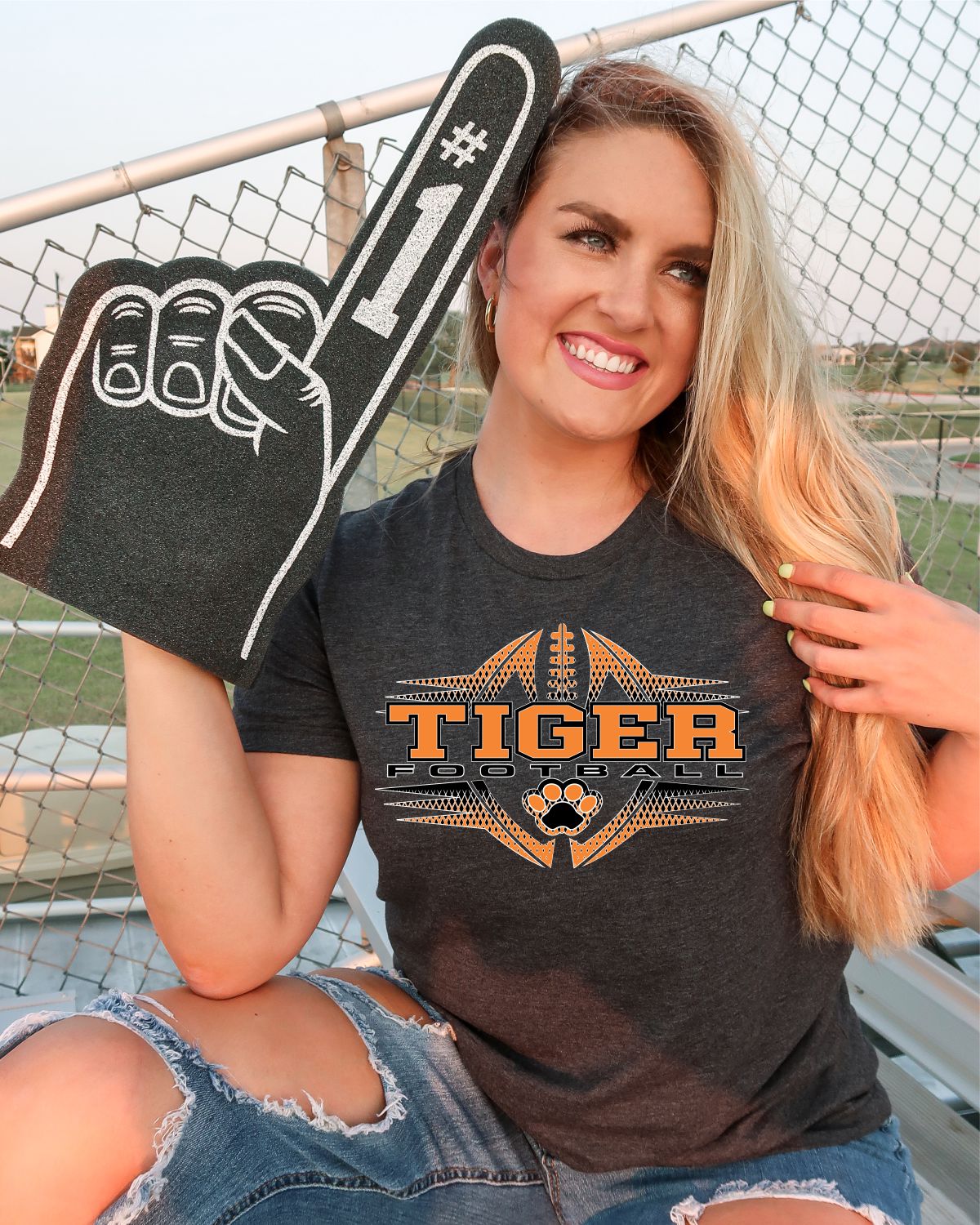 Tigers Football Claw Marks DTF Transfer – Rustic Grace Heat