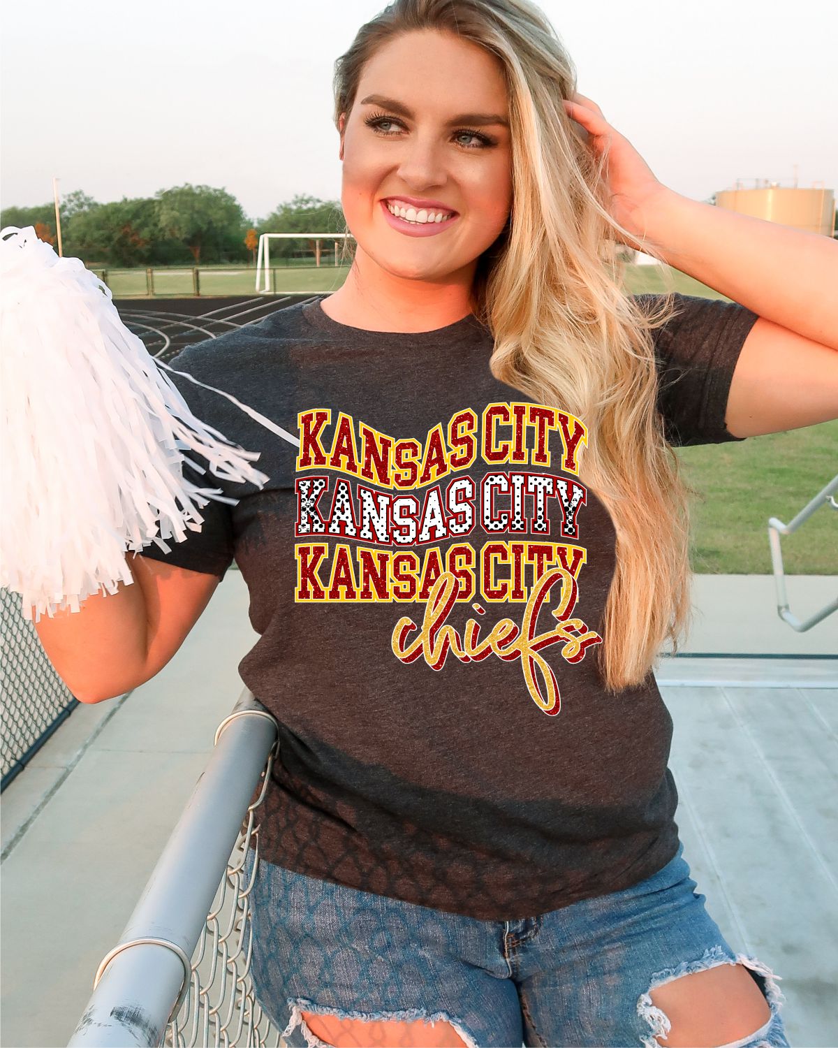 kansas city chiefs glitter shirt