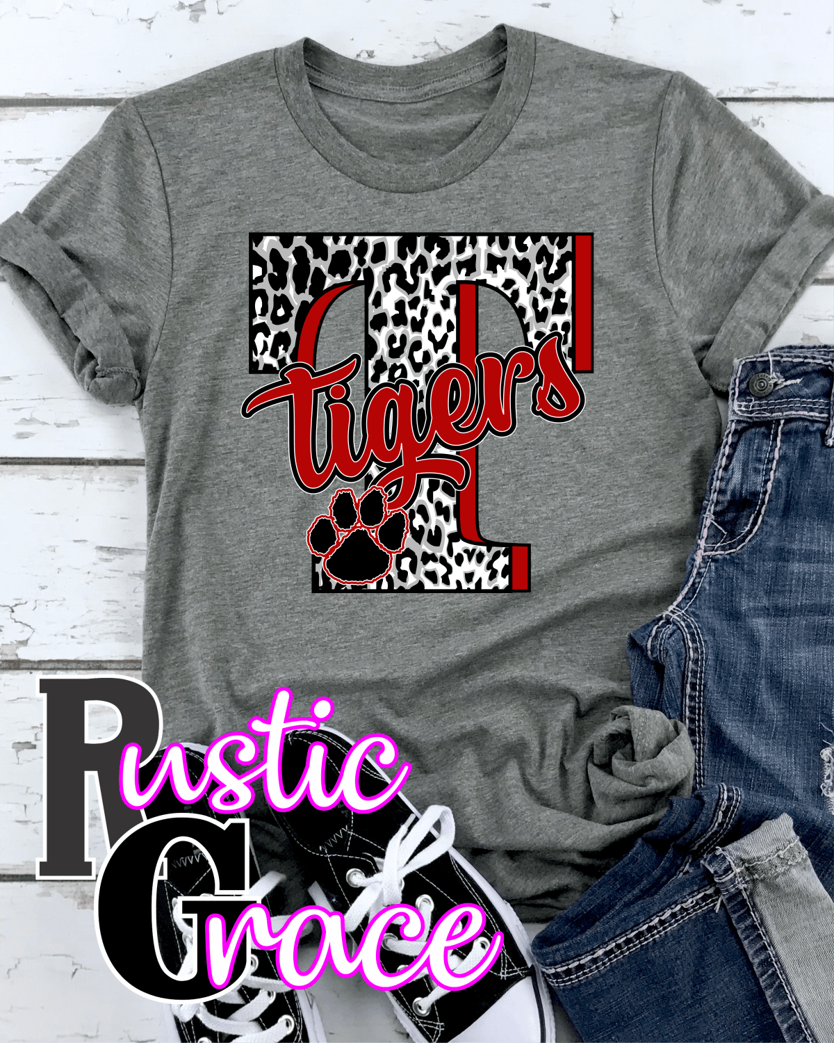 Falcons pink ribbon on white leopard *DTF* Transfers