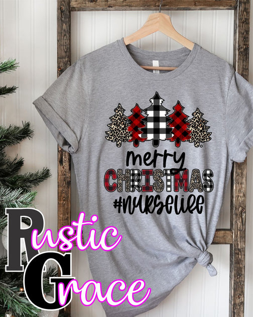 Christmas Jolly Nurse Ready to Press Sublimation Transfer, Ready