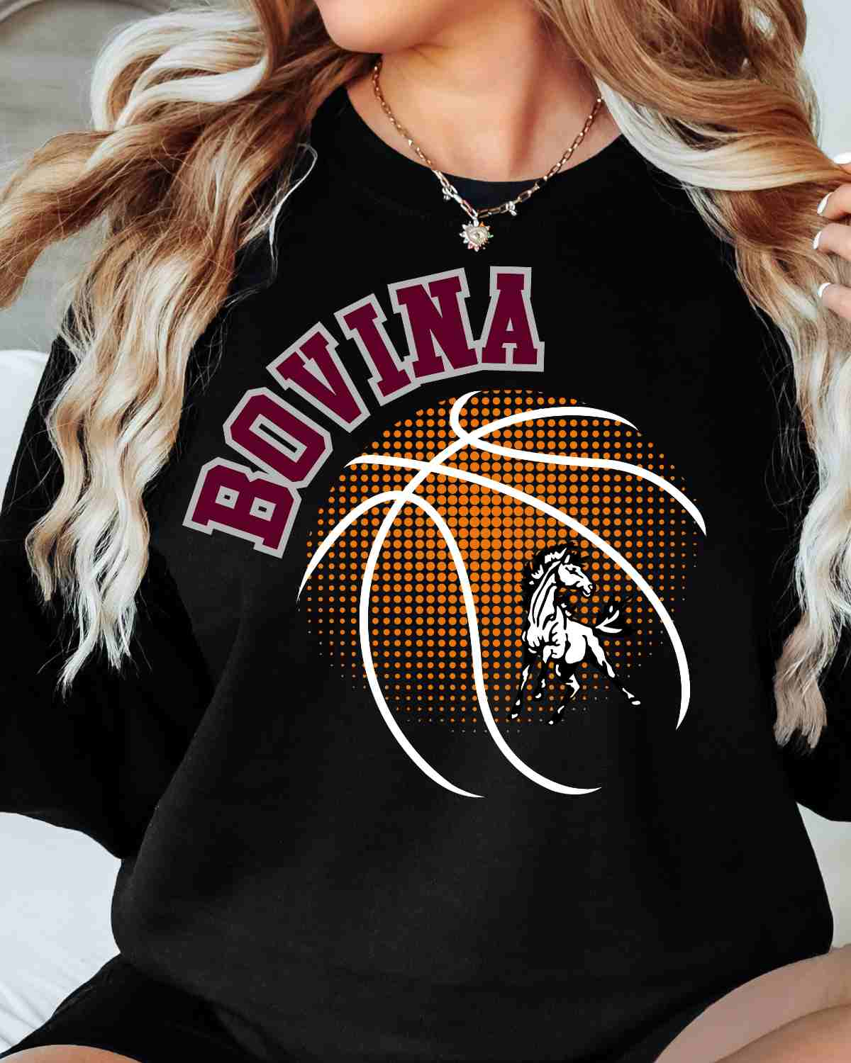 Bovina Basketball Halftone DTF Transfer