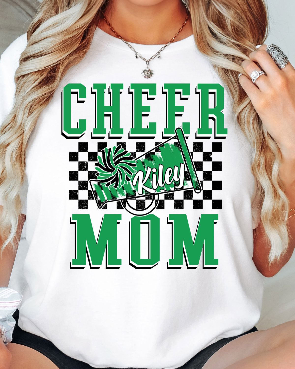 Cheer Mom Checkered Custom DTF Transfer