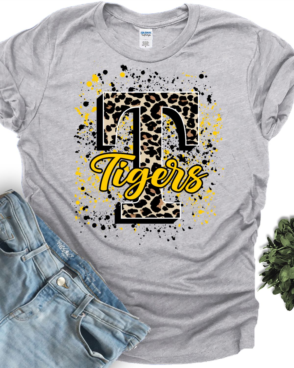 Tigers Letter Splatter DTF Transfer