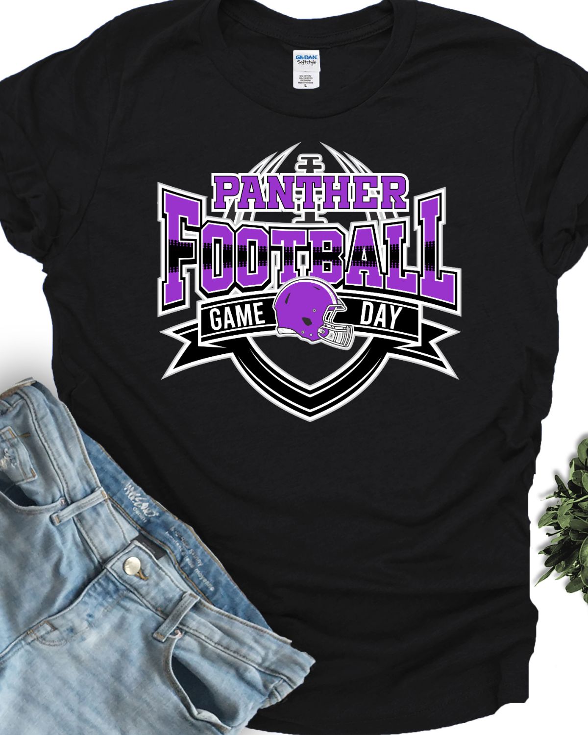 panther football dtf transfer_tshirt transfer_heat press transfer_rustic grace