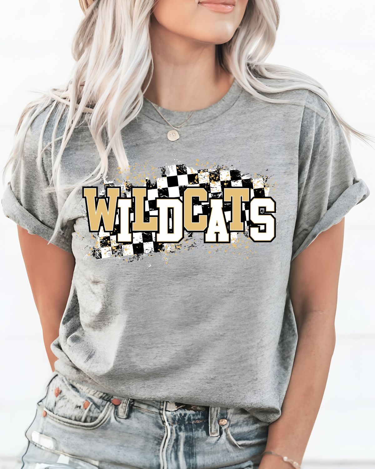 Wildcats Checkered Swash DTF Transfer