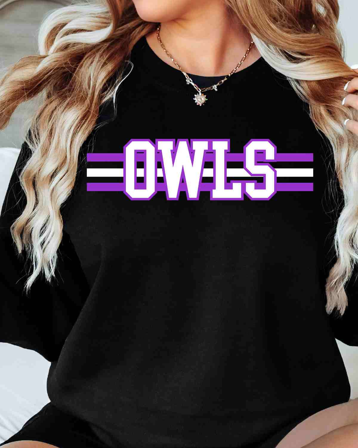 Owls Word with Lines DTF Transfer