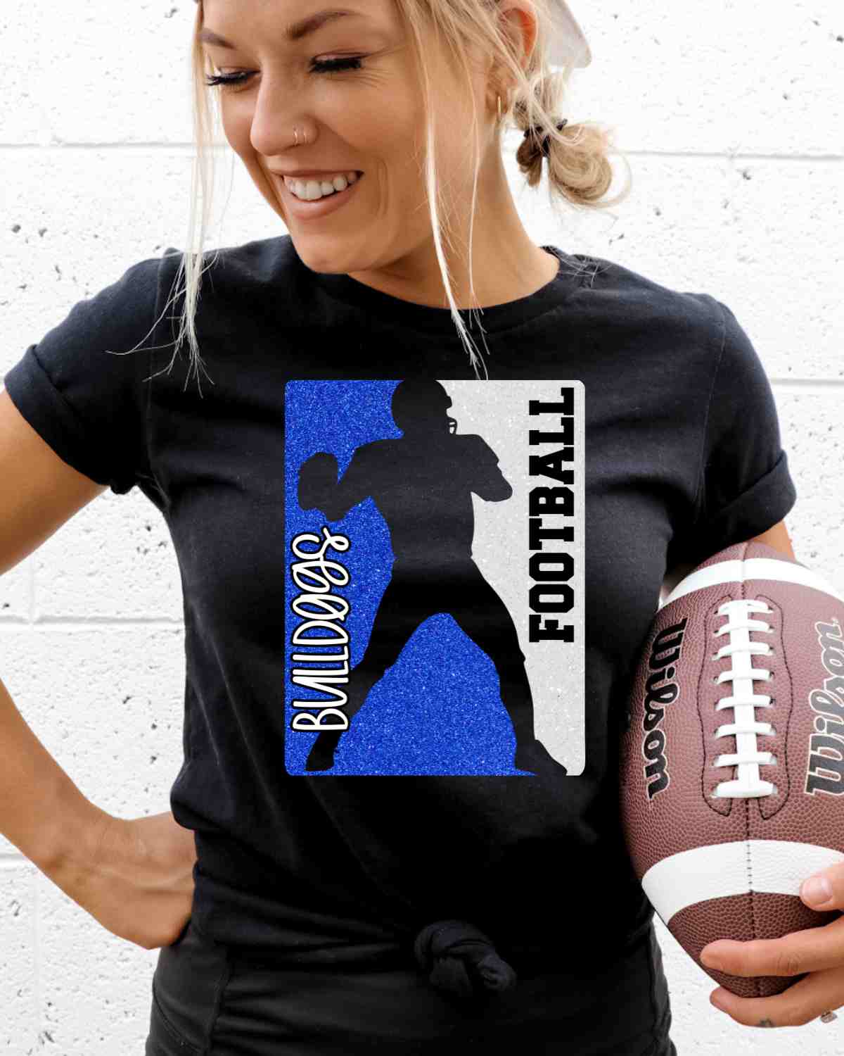 Bulldogs Football Silhouette DTF Transfer