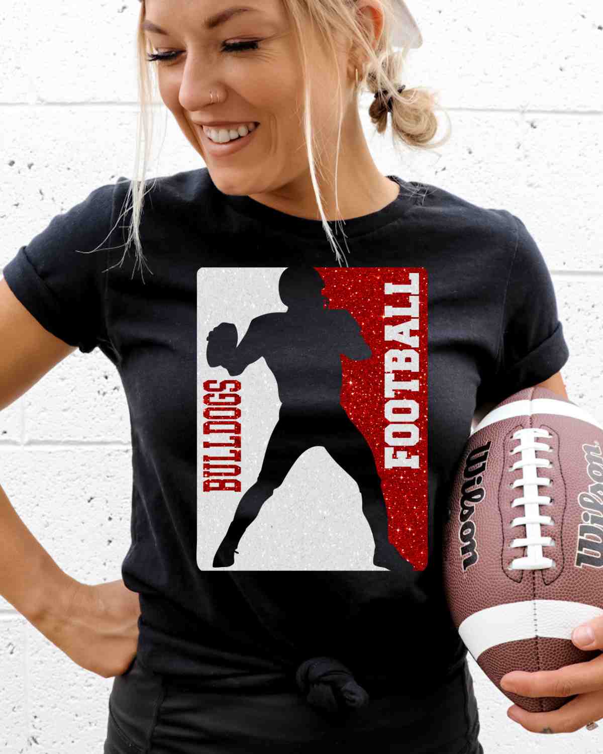 Bulldogs Football Silhouette DTF Transfer