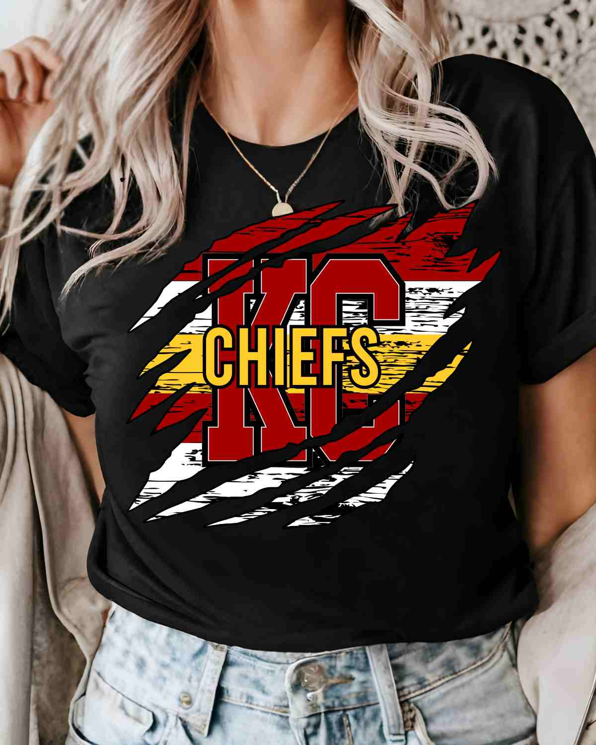 KC Chiefs Claw Mark DTF Transfer