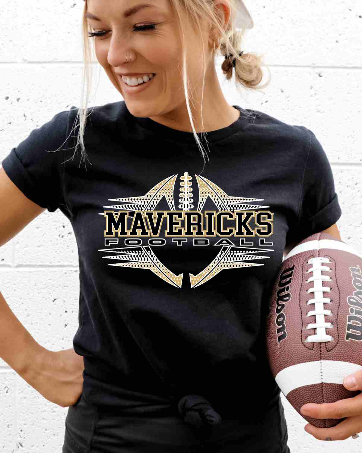 Mavericks Football Halftone DTF Transfer