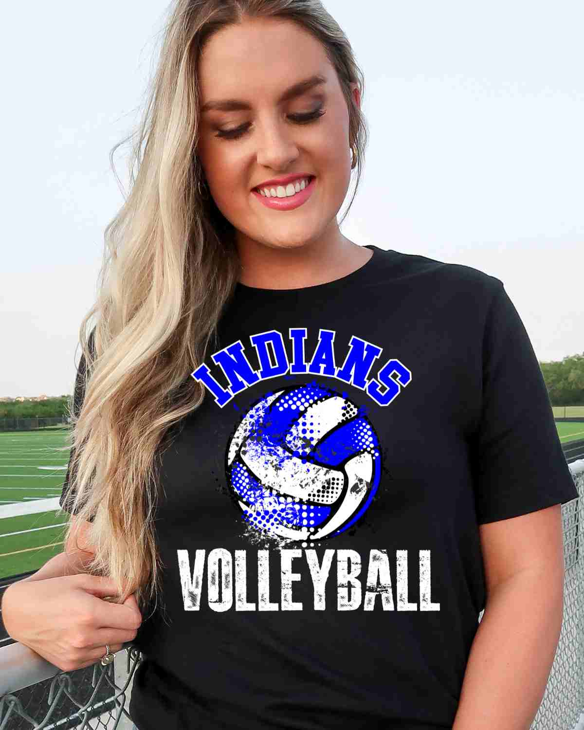 Indians Volleyball Grunge DTF Transfer