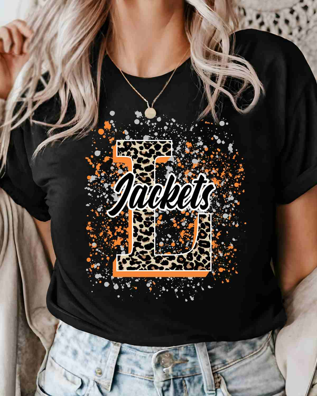 Llano Jackets Letter Splatter DTF Transfer