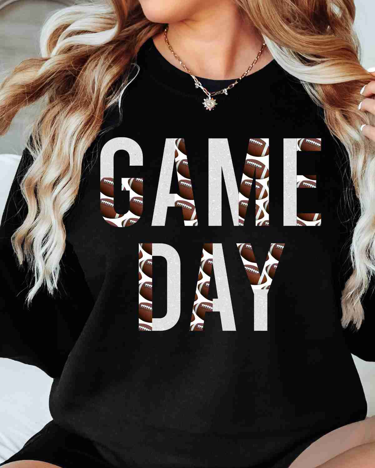 Game Day Football Split Lettering DTF Transfer