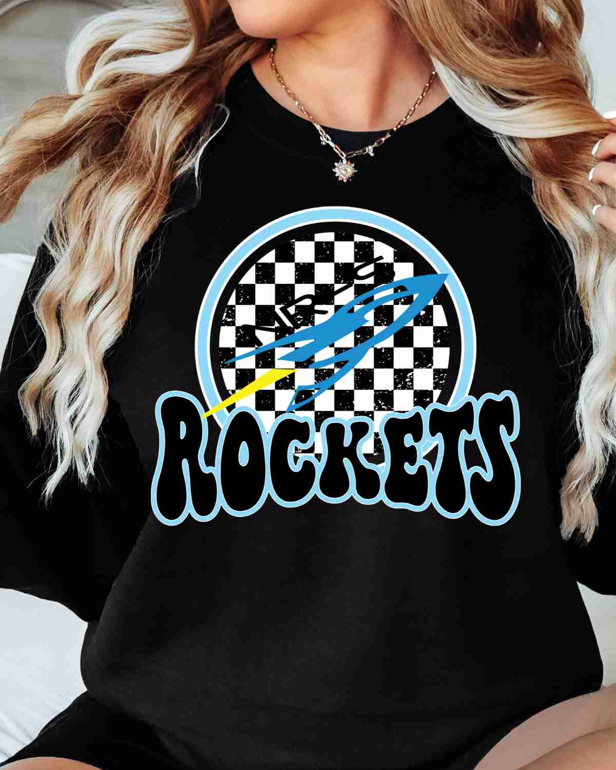 NR-5 Rockets Checkered Circle Logo DTF Transfer