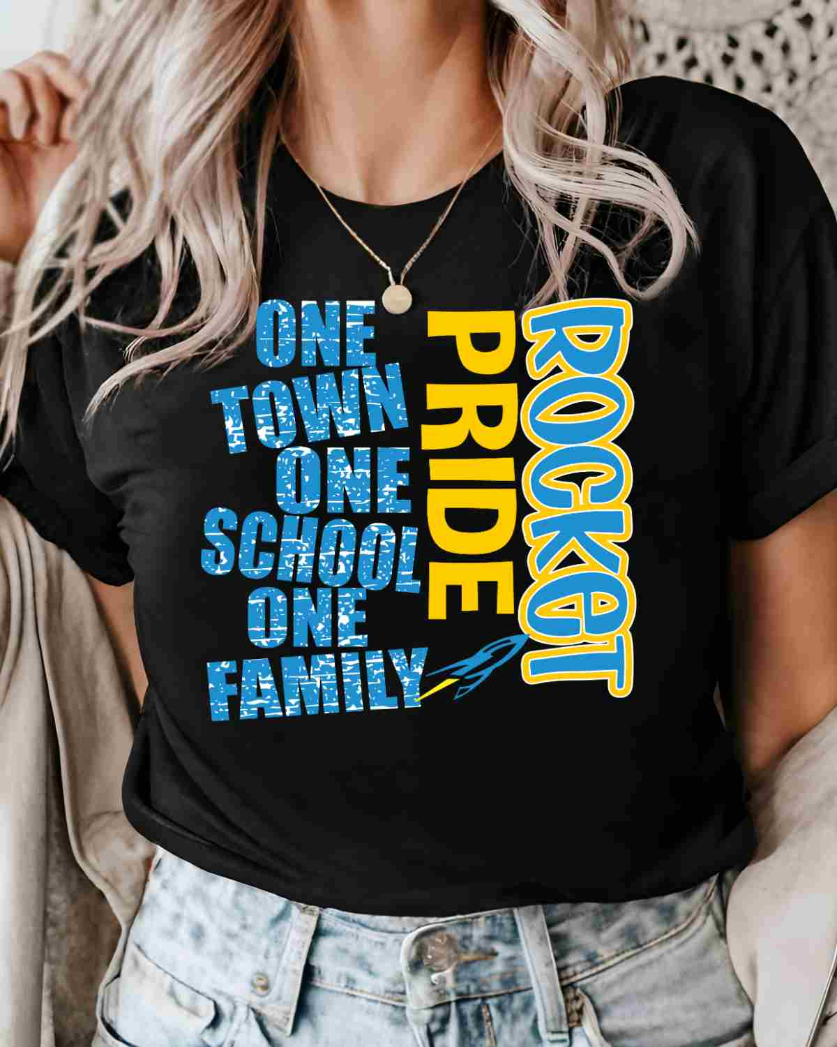 One Town One School Rocket Pride DTF Transfer