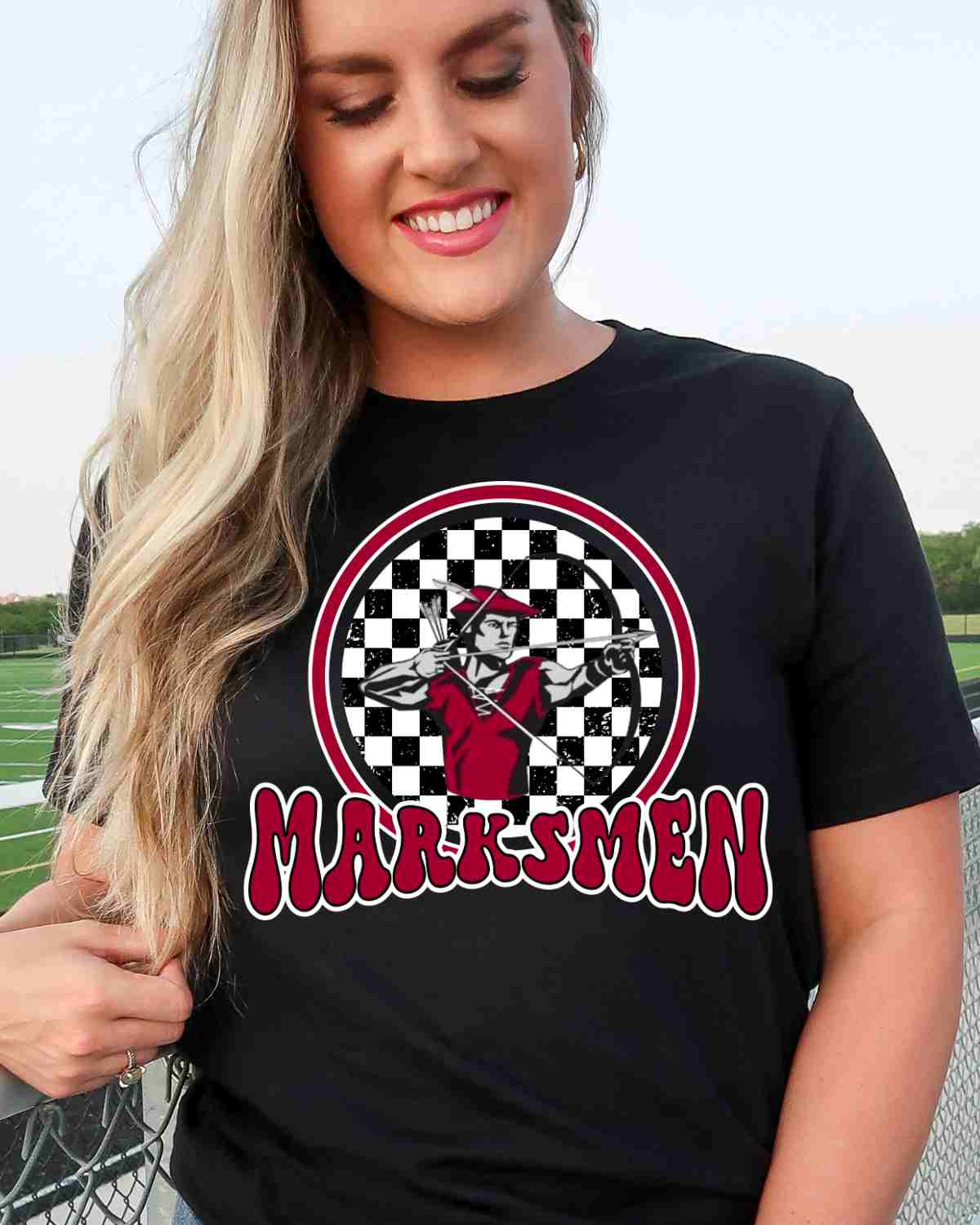 Marksmen Checkered Circle Logo DTF Transfer