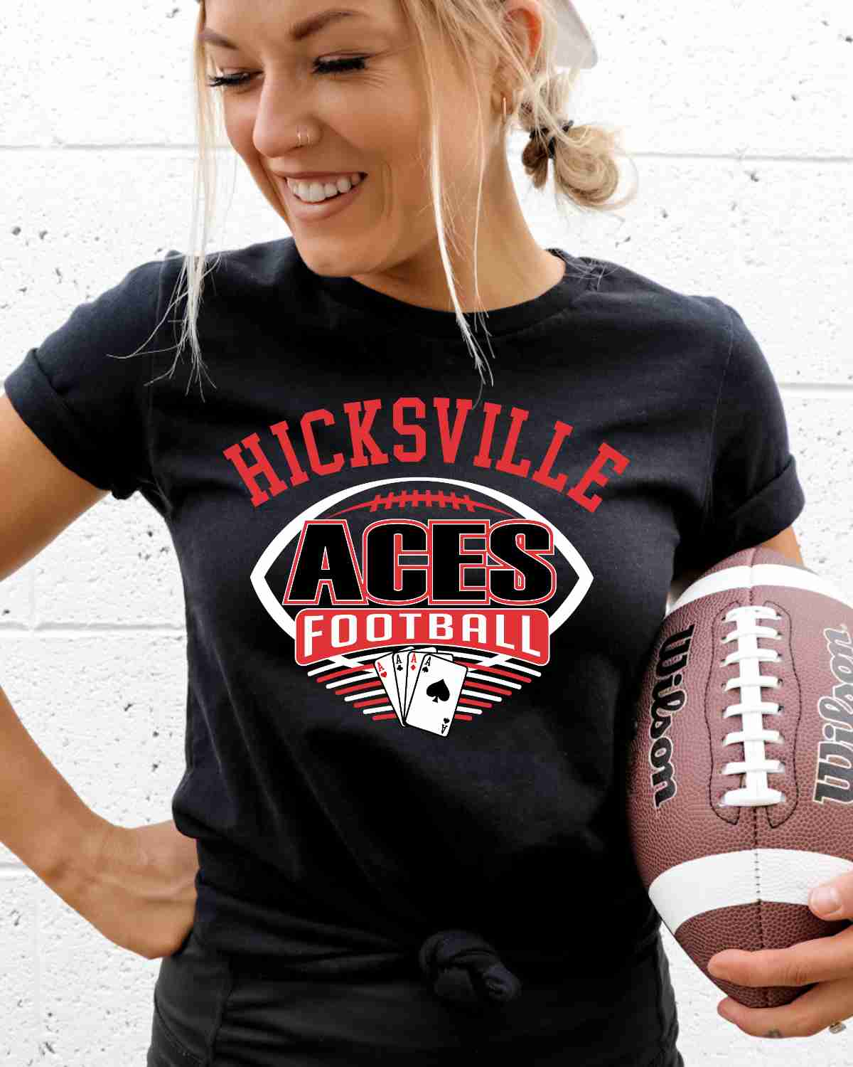 Hicksville Aces Football Lines Logo DTF Transfer