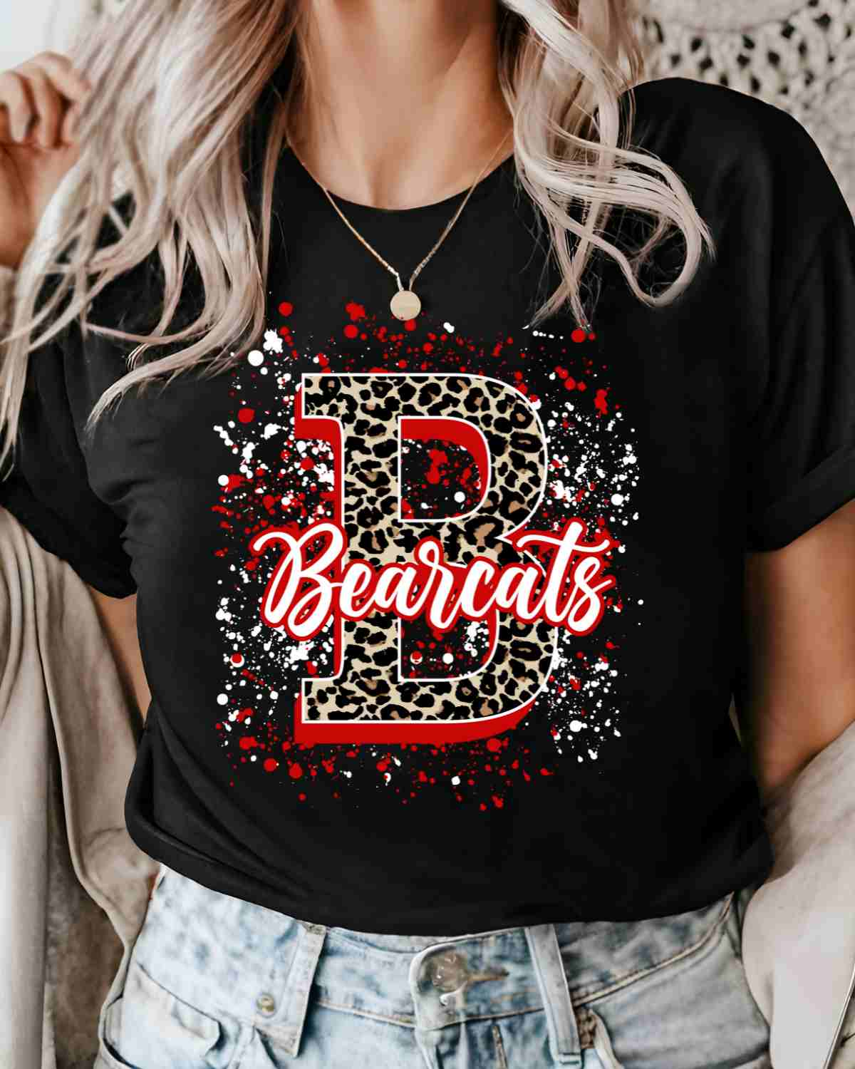 Bearcats Letter Splatter DTF Transfer