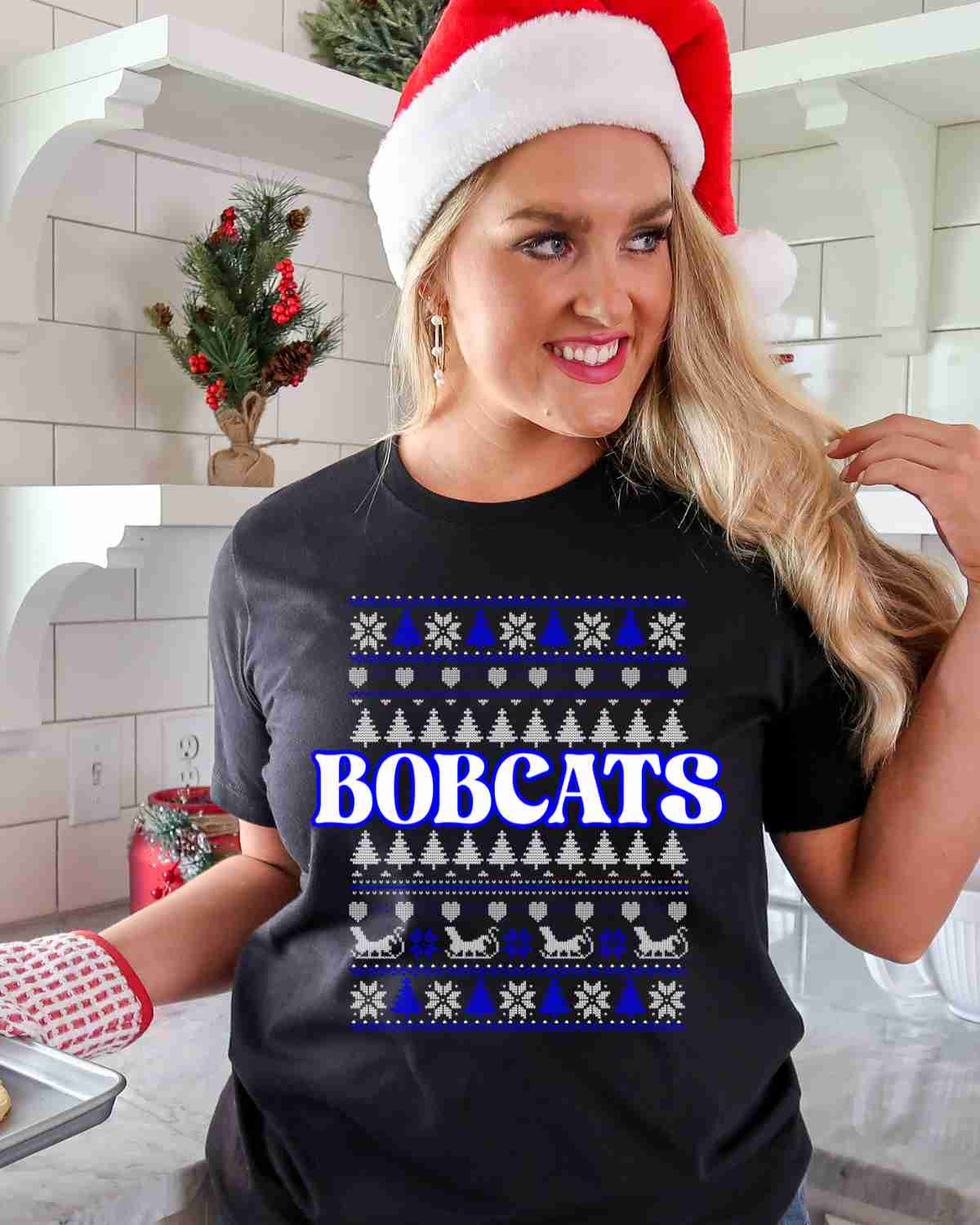 Bobcats Christmas Sweater DTF Transfer