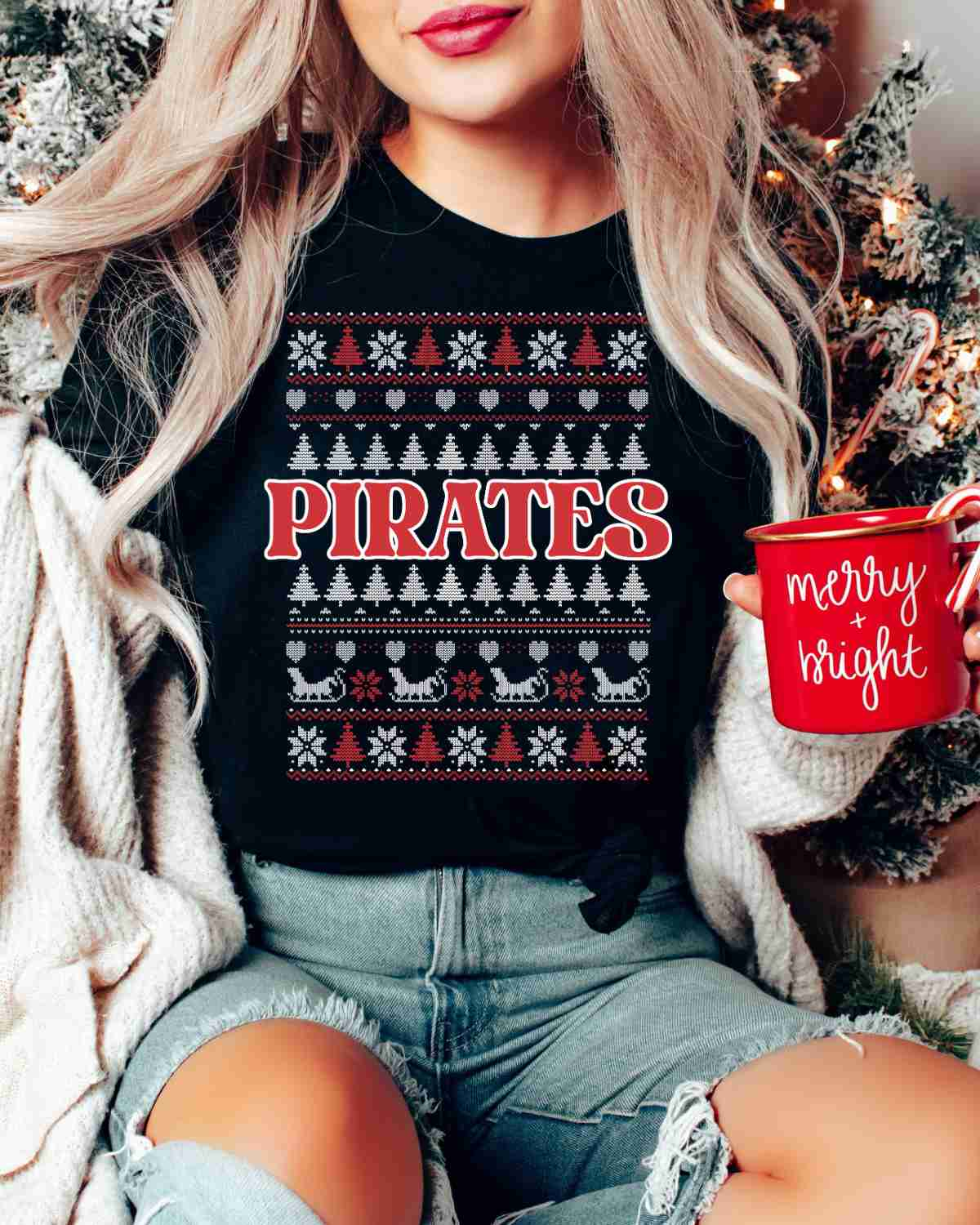 Pirates Christmas Sweater DTF Transfer