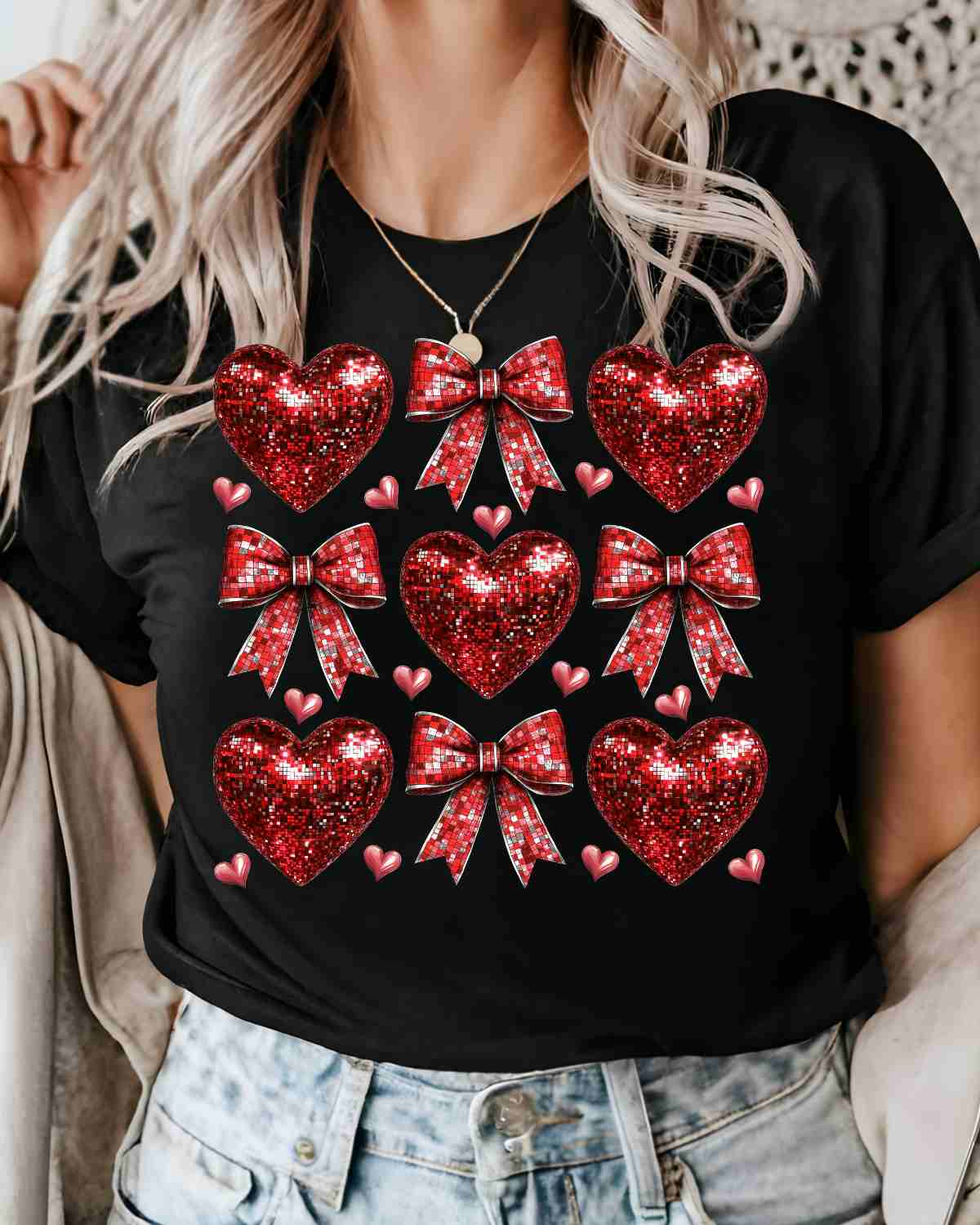 Hearts & Bows Coquette DTF Transfer