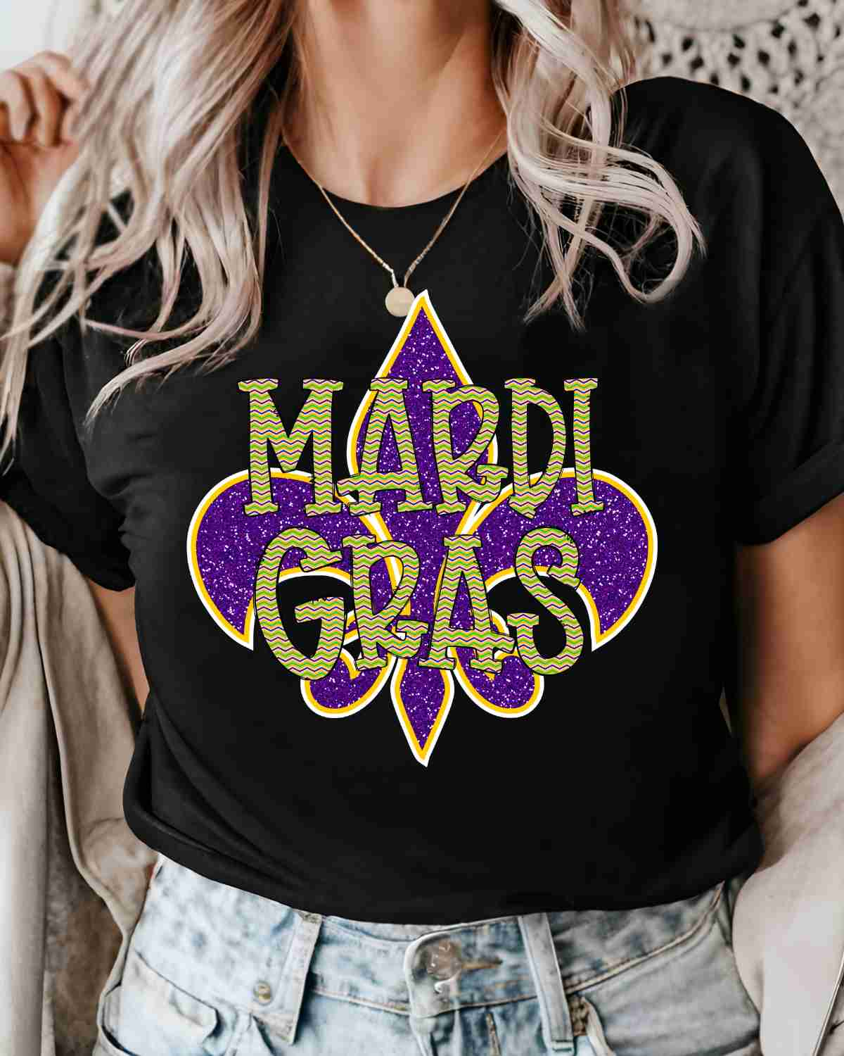 Mardi Gras Fleur de Lis DTF Transfer