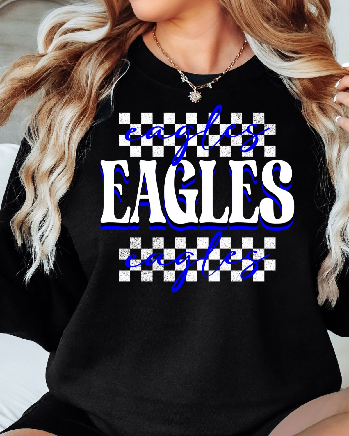 Eagles Checkered DTF Transfer,  rusticgracecompany.com