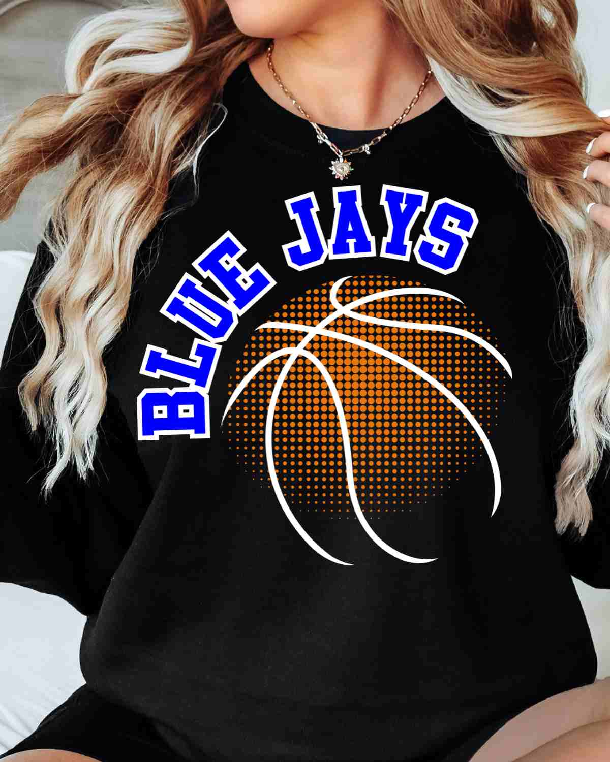 Blue Jays Basketball Halftone DTF Transfer