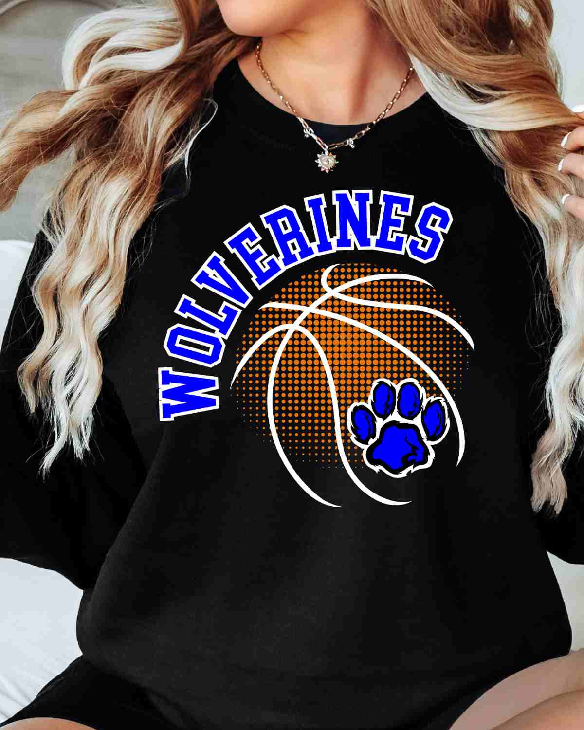 Wolverines Basketball Halftone DTF Transfer