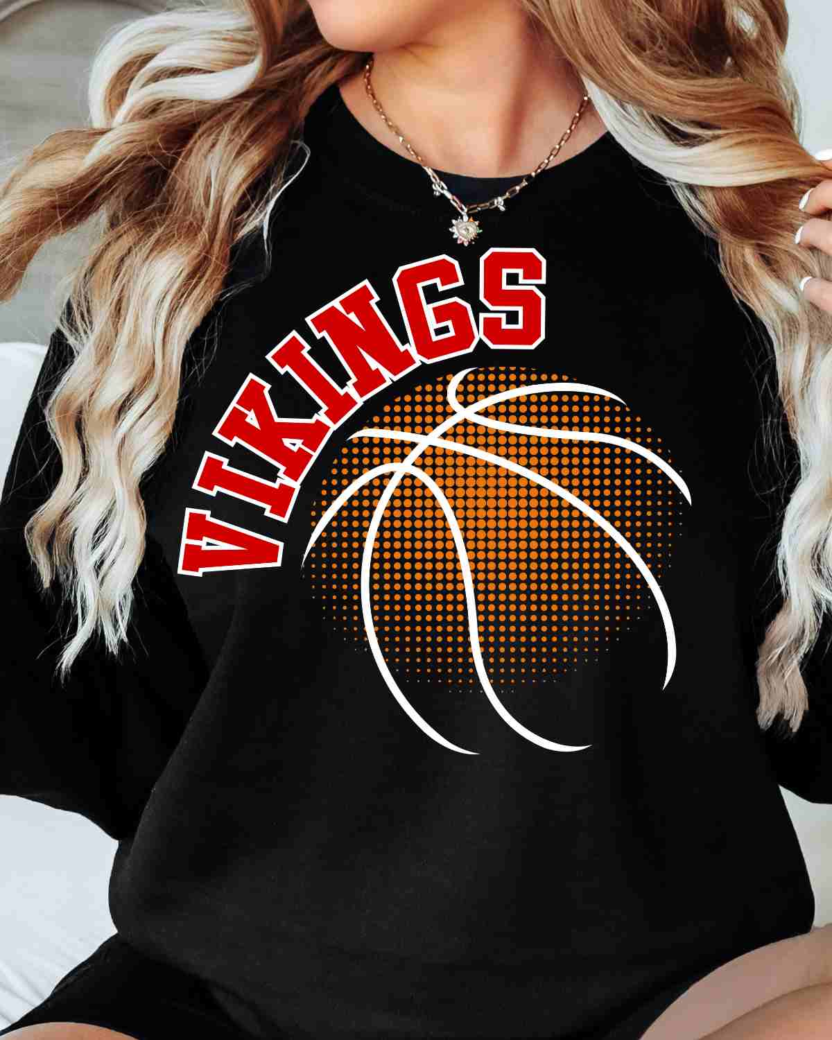 Vikings Basketball Halftone DTF Transfer