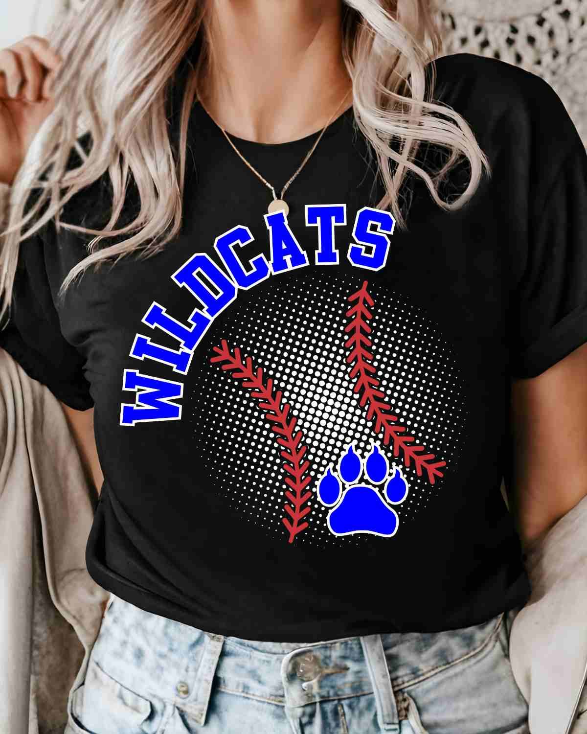 Wildcats Baseball Halftone DTF Transfer