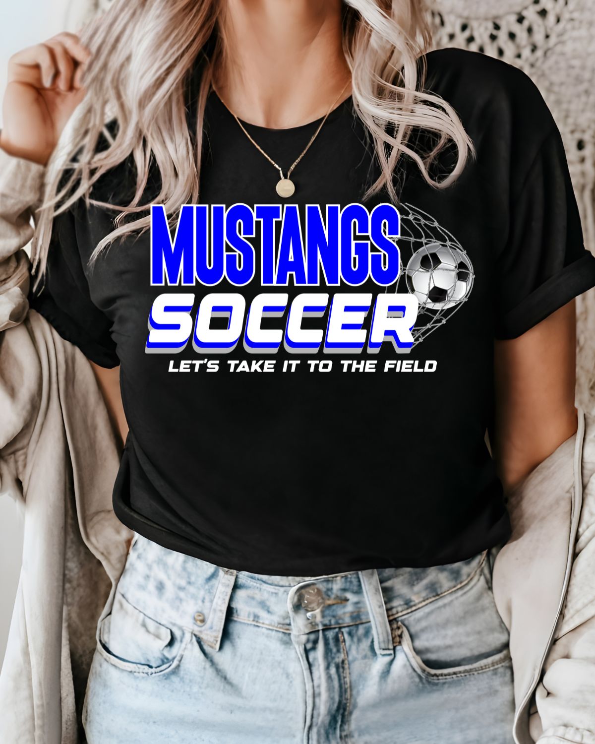 Mustangs Soccer Take it to the Field DTF Transfer