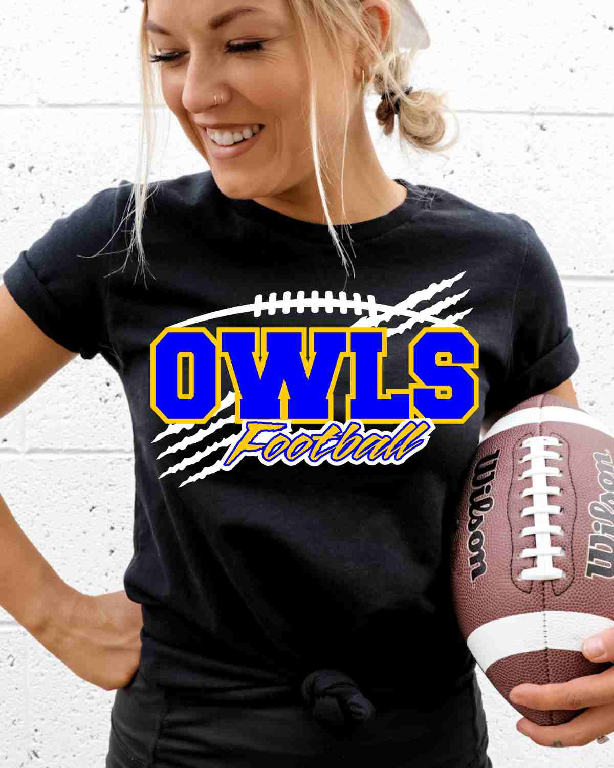 Owls Football with Claws DTF Transfer