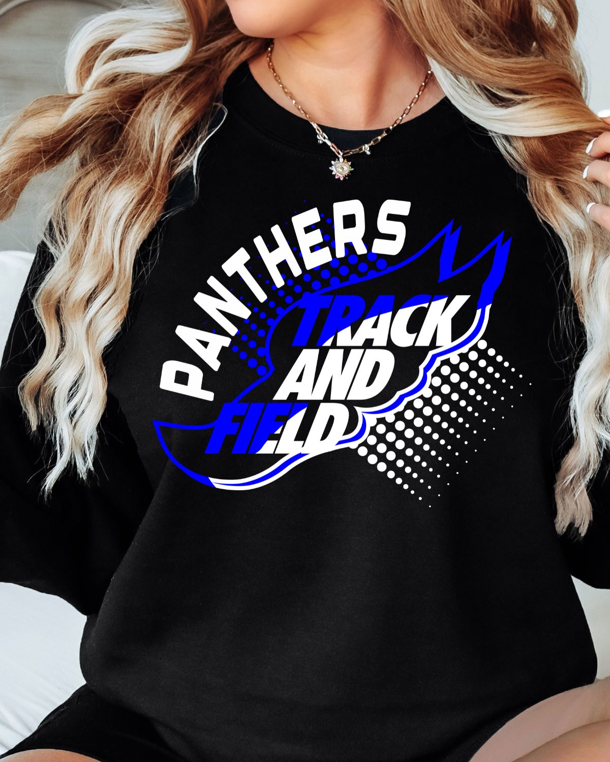 Panthers Track & Field Shoe Halftone DTF Transfer