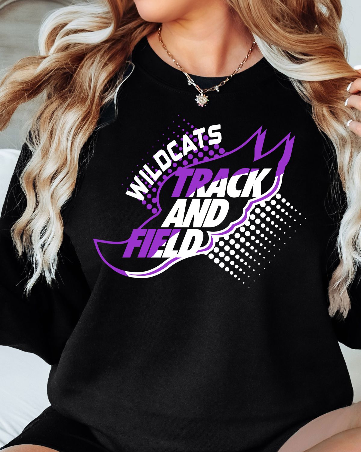 Wildcats Track & Field Shoe Halftone DTF Transfer