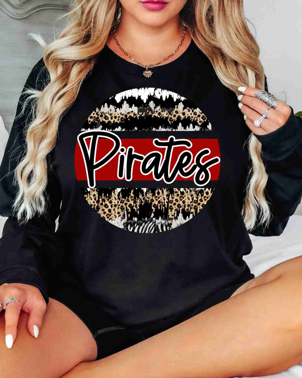 Pirates Leopard Grunge Circle DTF Transfer