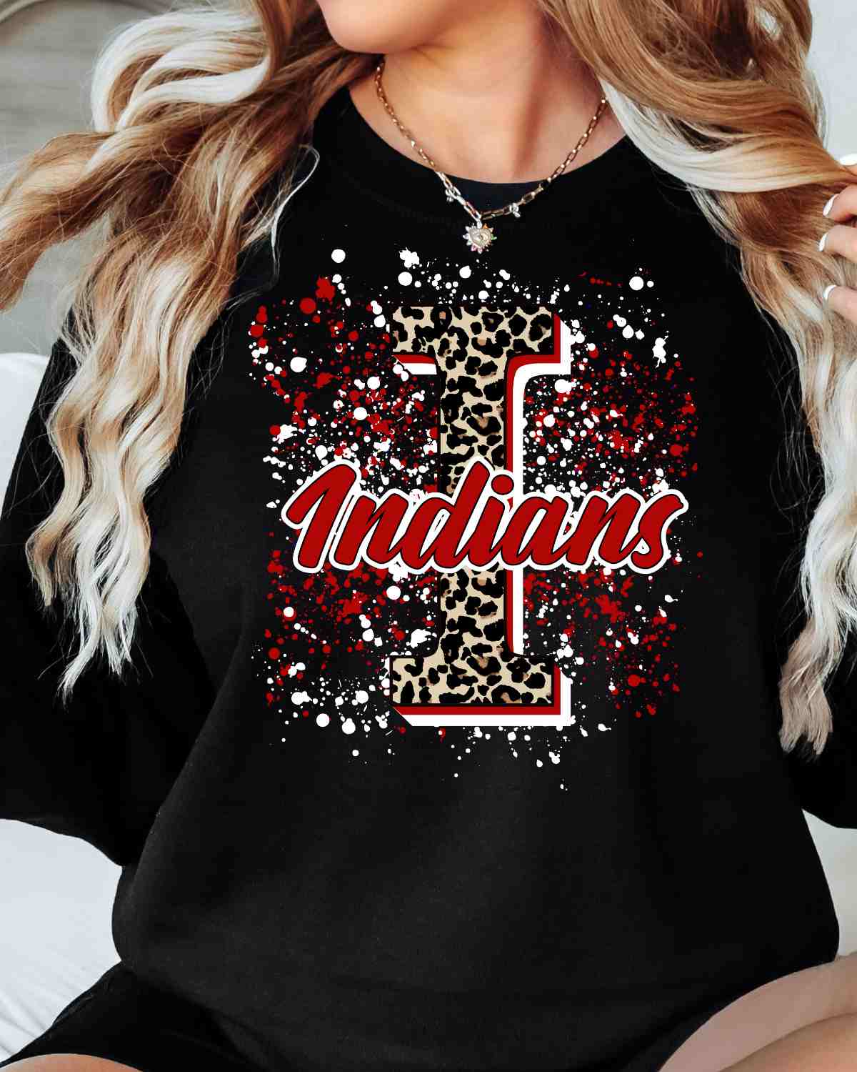 Indians Letter Splatter DTF Transfer