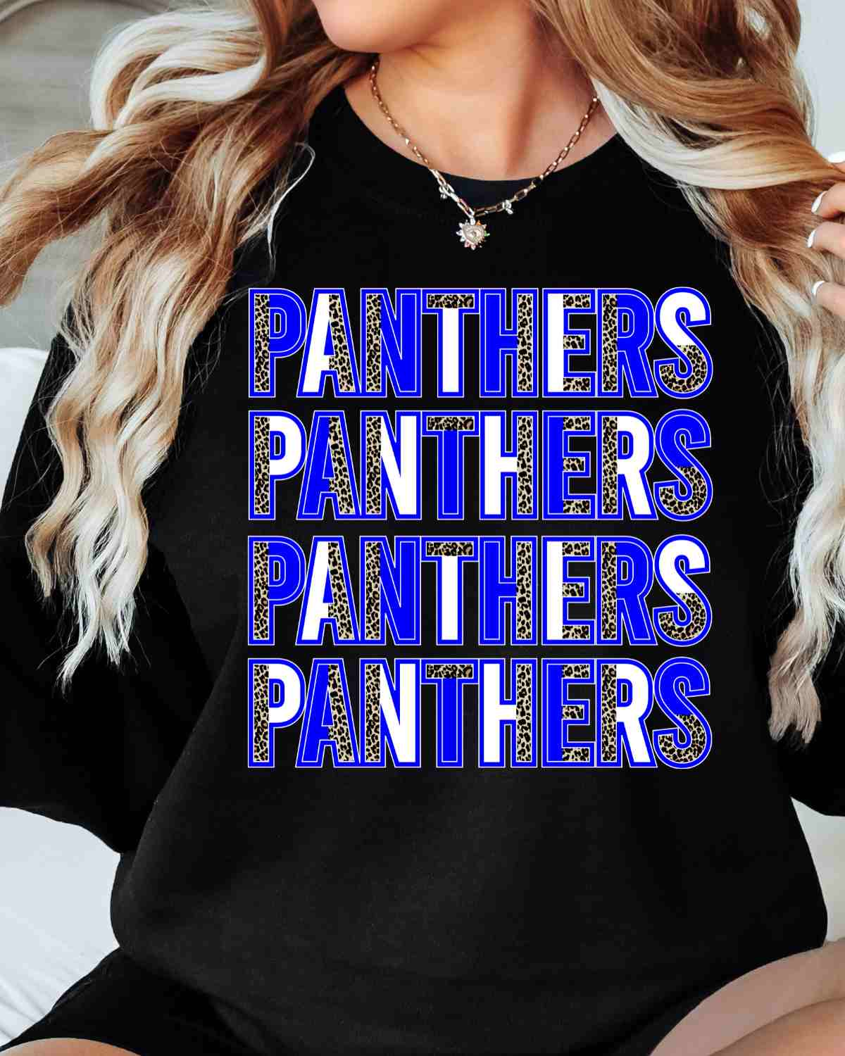 Panthers Repeating Split Lettering DTF Transfer