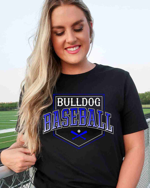 Bulldog Baseball Home Plate DTF Transfer