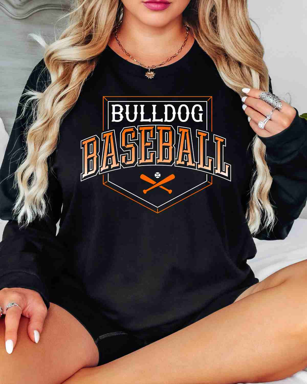 Bulldog Baseball Home Plate DTF Transfer