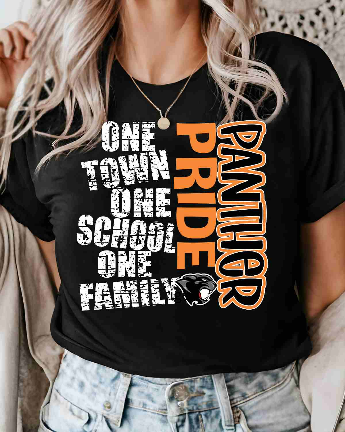 One Town One School Panther Pride DTF Transfer