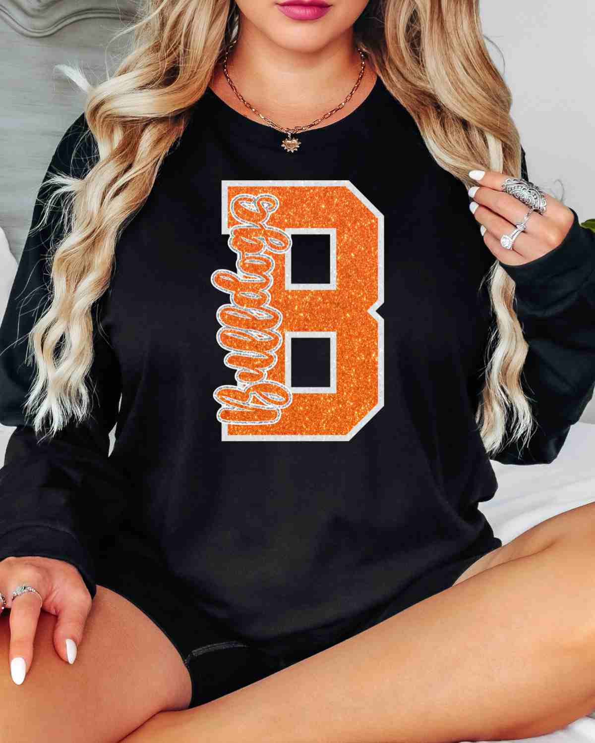 Bulldogs Glitter Letter DTF Transfer