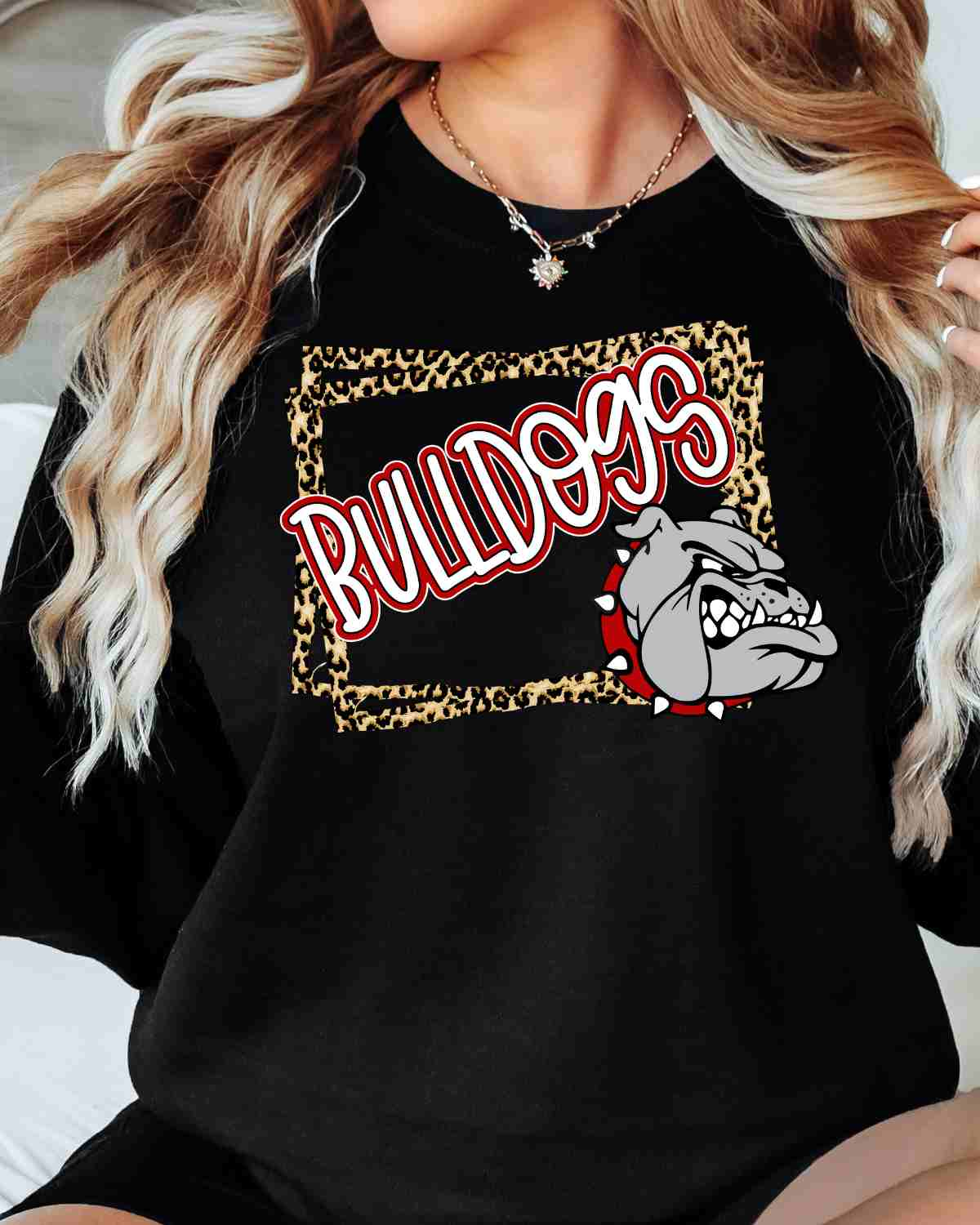 Bulldogs Leopard Border DTF Transfer