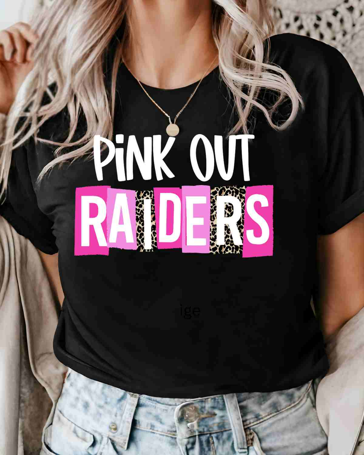 Pink Out Raiders DTF Transfer