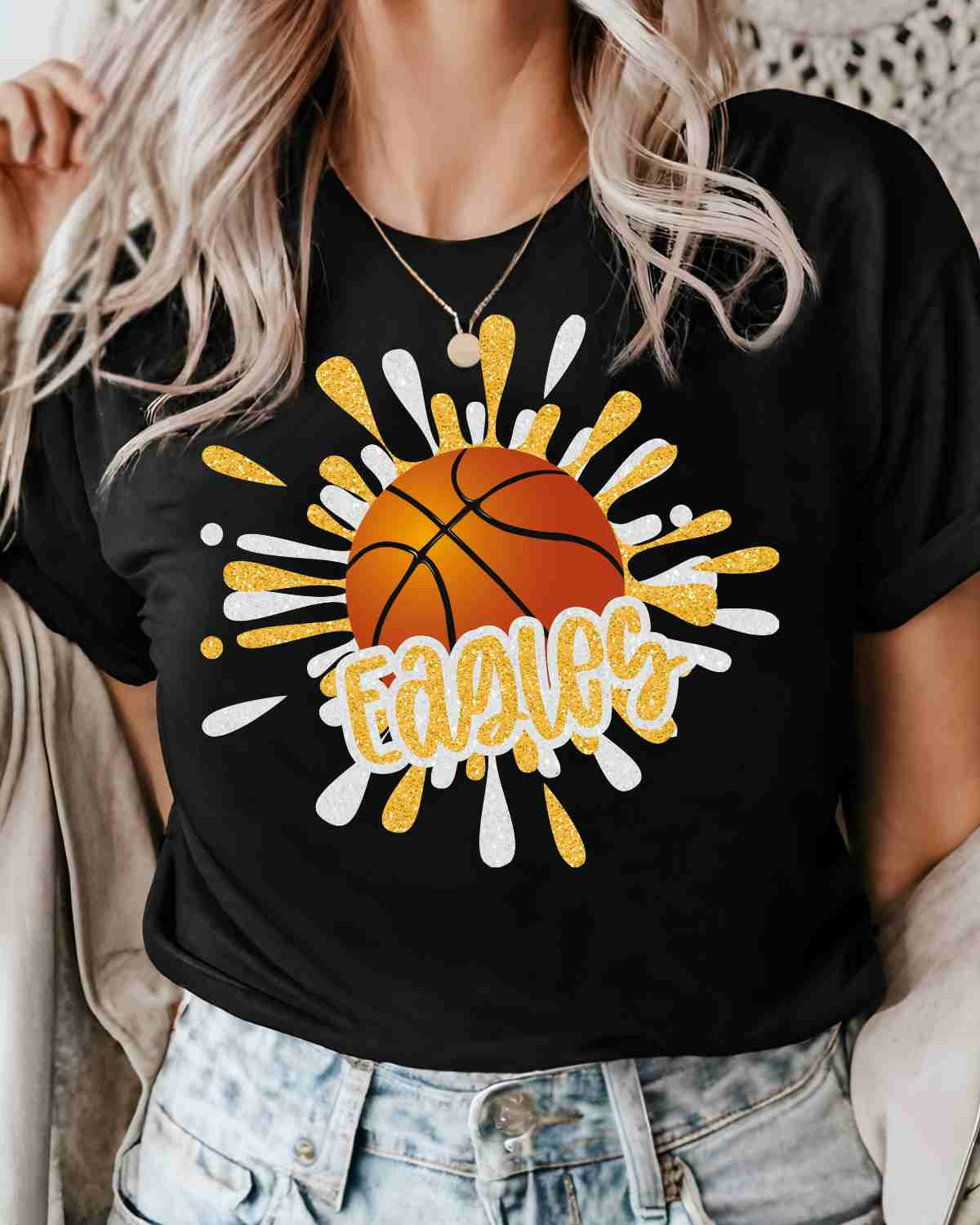 Eagles Basketball Splatter DTF Transfer, rusticgracecompany.com