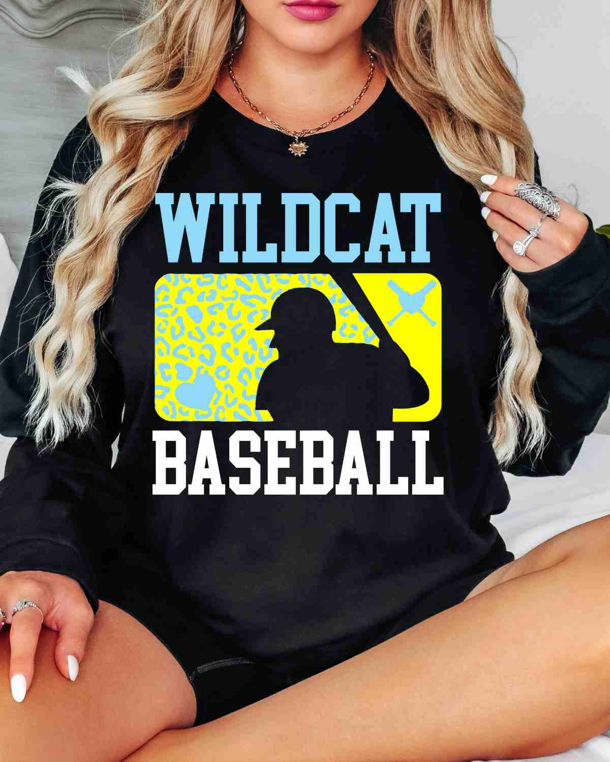 Wildcat Leopard Baseball Man DTF Transfer