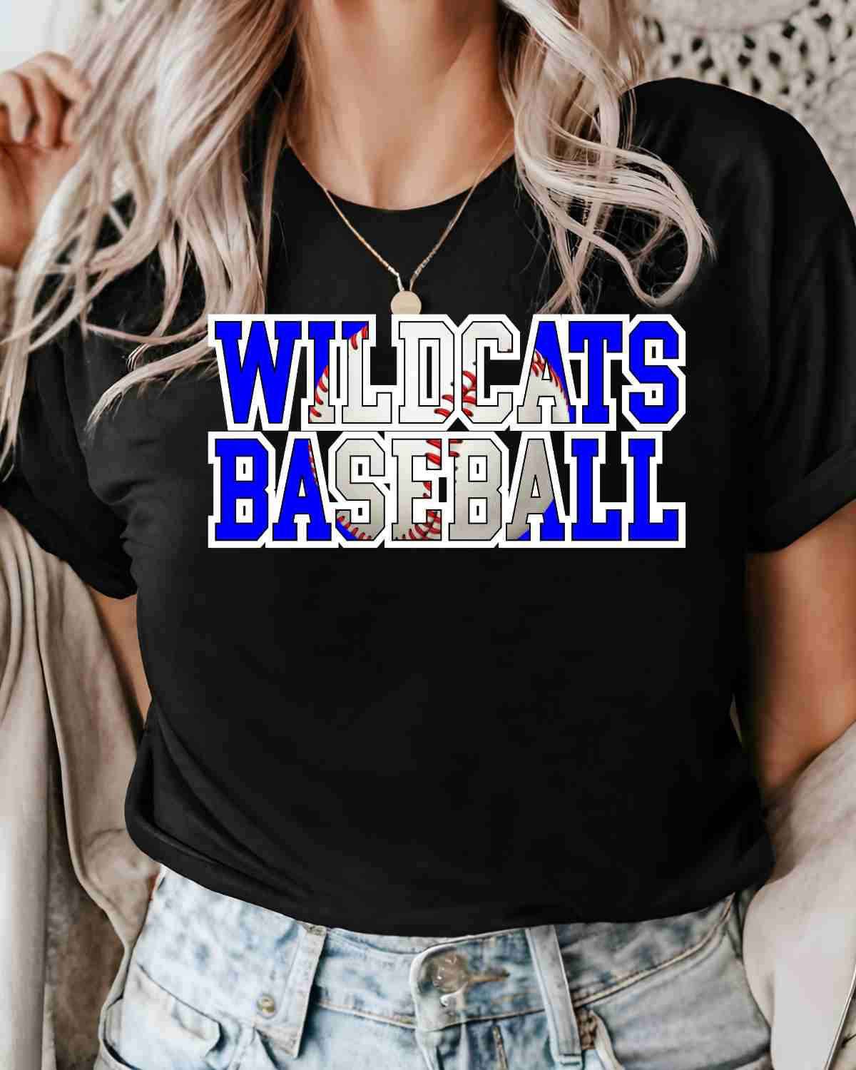 Wildcats Baseball Words DTF Transfer