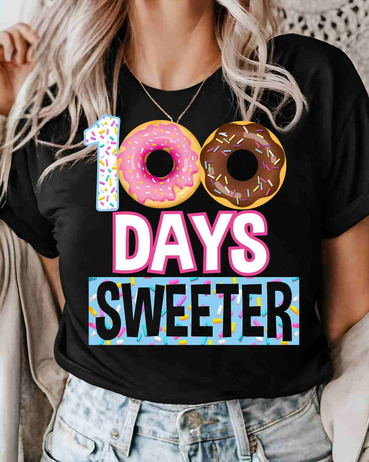 100 Days Sweeter DTF Transfer