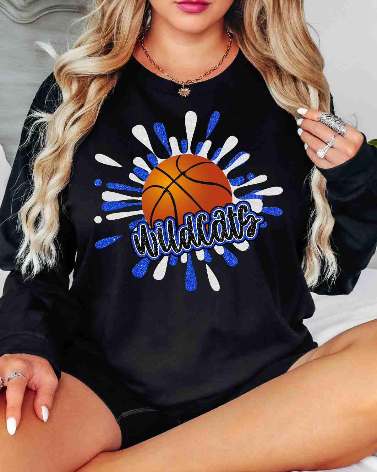 Wildcats Basketball Splatter DTF Transfer